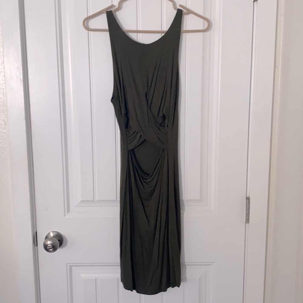Tight green cutout dress
